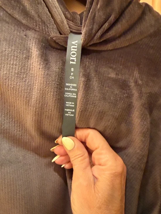 Vuori Velour Hoodie Set in Chocolate brown - Picture 3 of 3